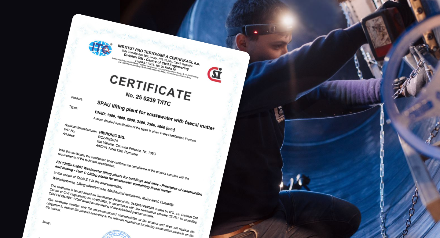 Hidronic are certificare CE